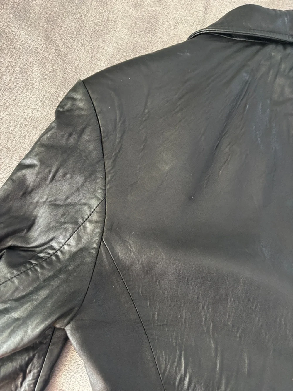 Donna Gray 90’s Black Leather Y2K Classic  Women’s Jacket Size M - Picture 11 of 12